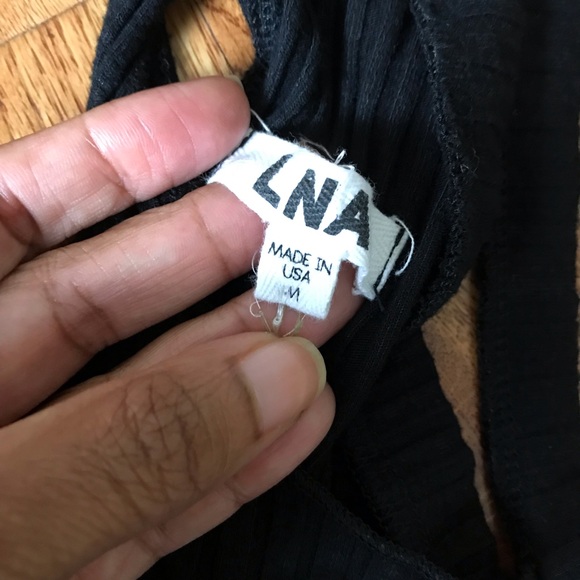 LNA One Shoulder Black Bodysuit NWOT - Picture 4 of 5